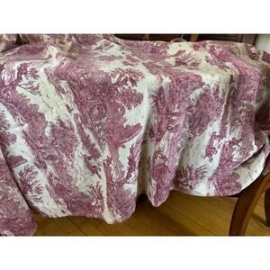 Copied - French Country Toile Red & Beige Table Cloth Beautiful